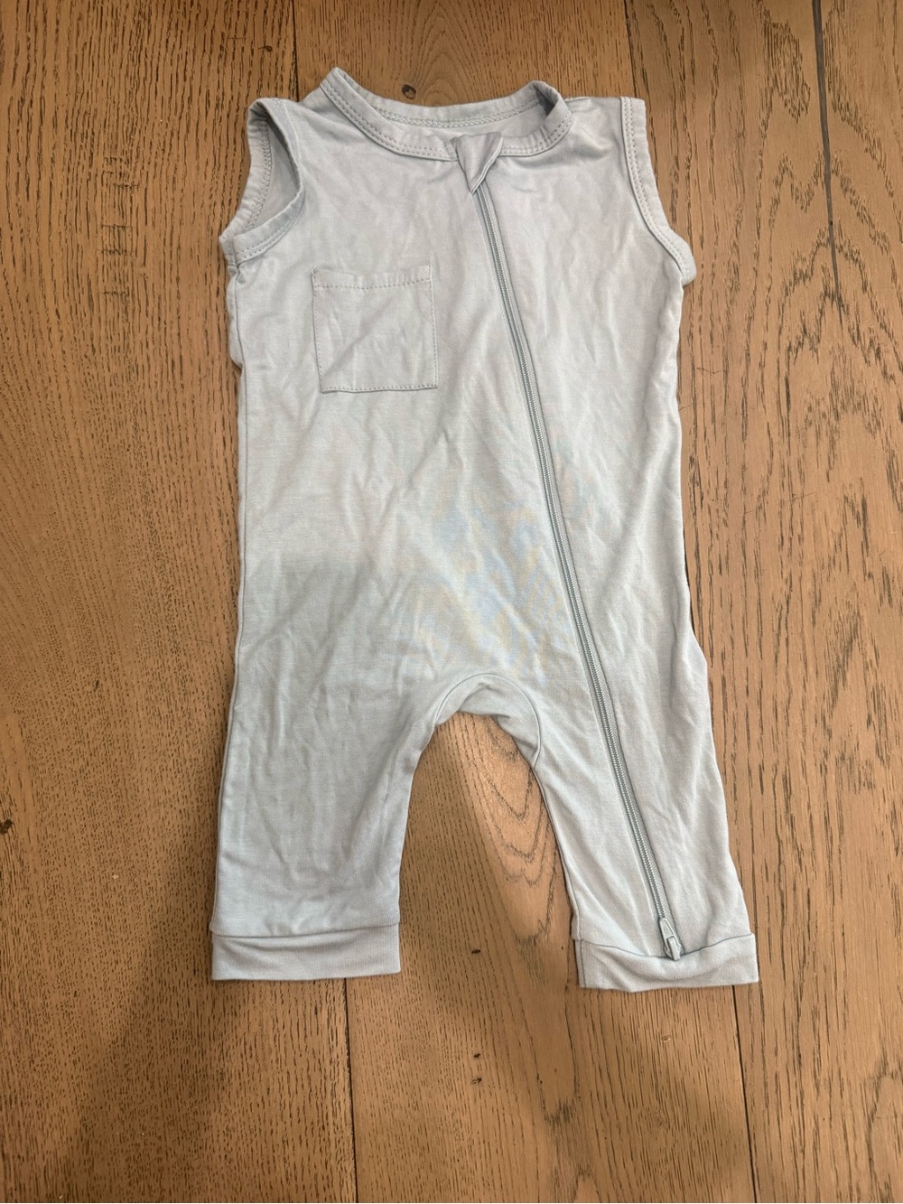 Kyte BABY Blue Zip-Front Baby Romper, 6-12 Months